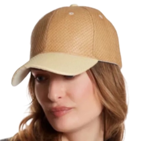 Magid Baseball Cap Colorblock Cool Straw Hat Toast Back Hook Loop From Nodstrom - Picture 3 of 10